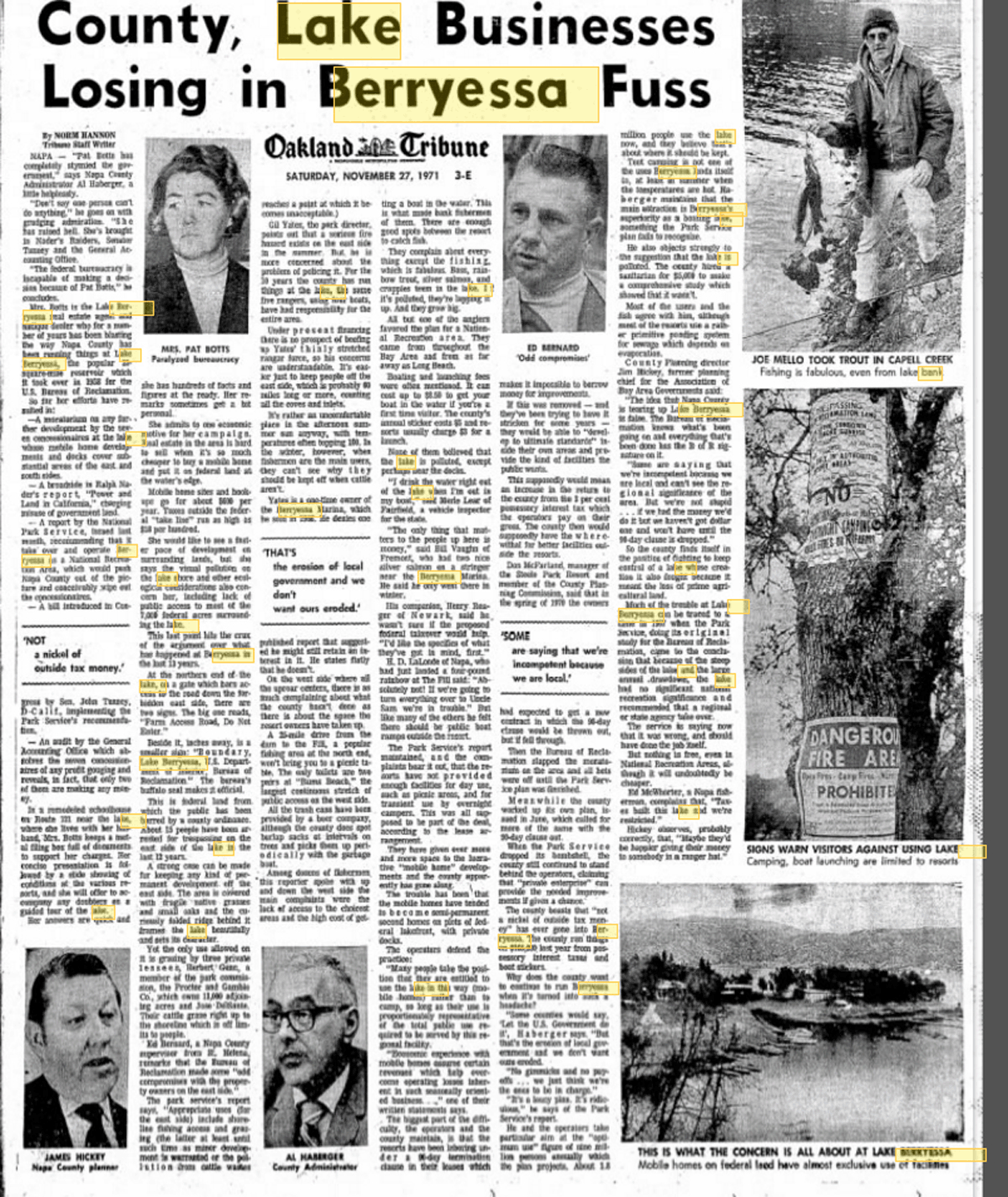 Oakland Trib page 1971